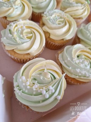 Cupcakes crème pastel