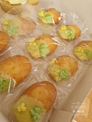 Madeleines décorées emballées individuellement